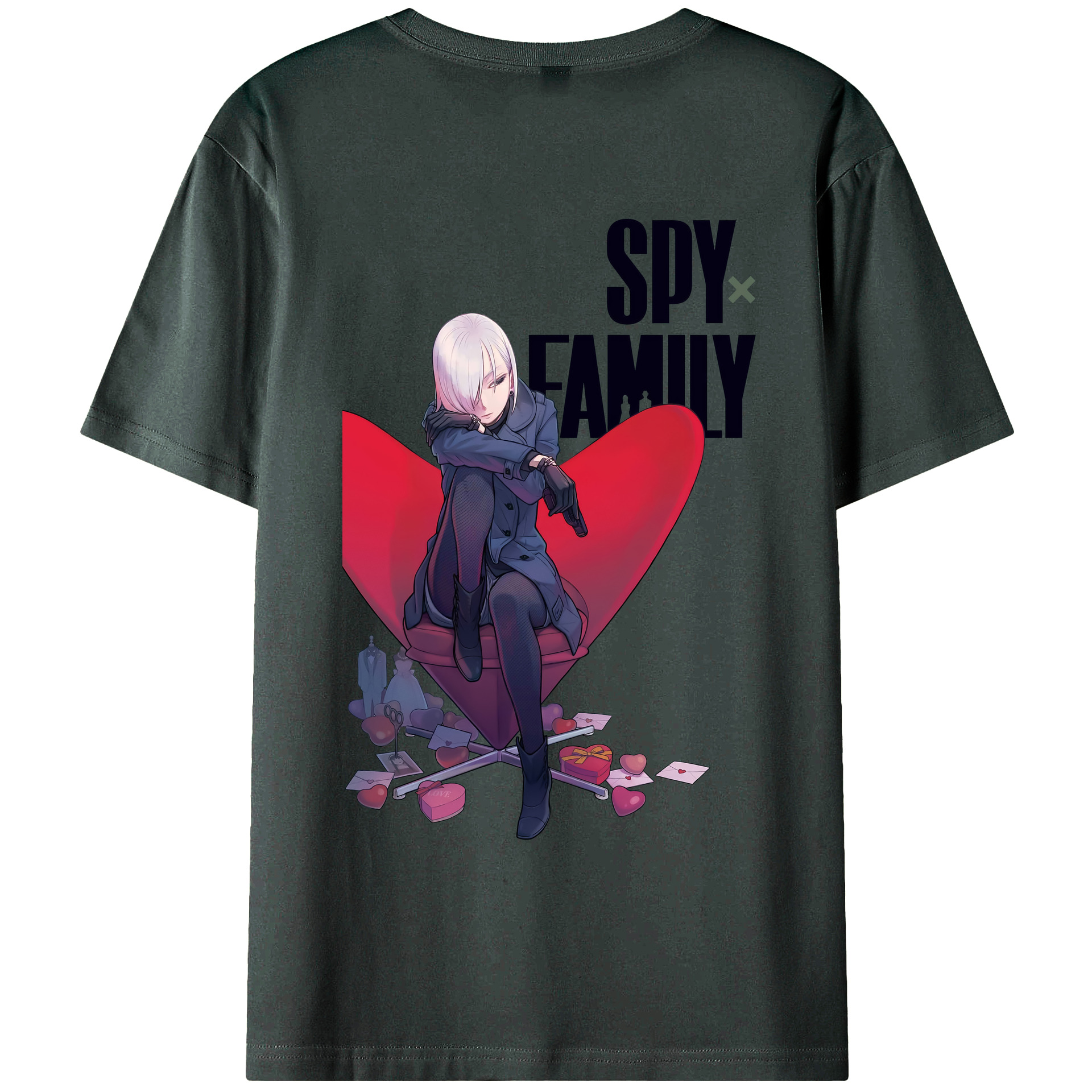 （画像用） SPY×FAMILY间谍家家酒 綿100％ メンズ半袖Tシャツ（バックプリント） 通気性